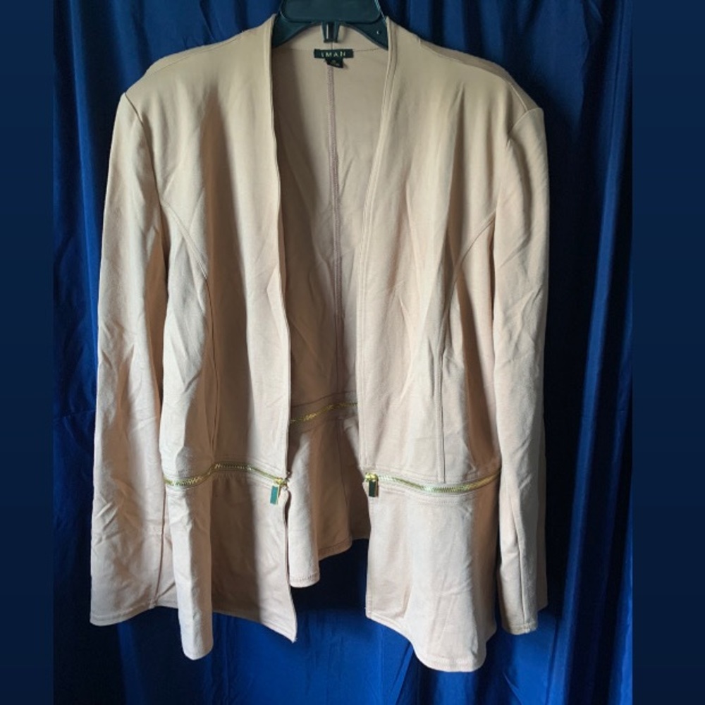 Peplum Gold Zipper Jacket